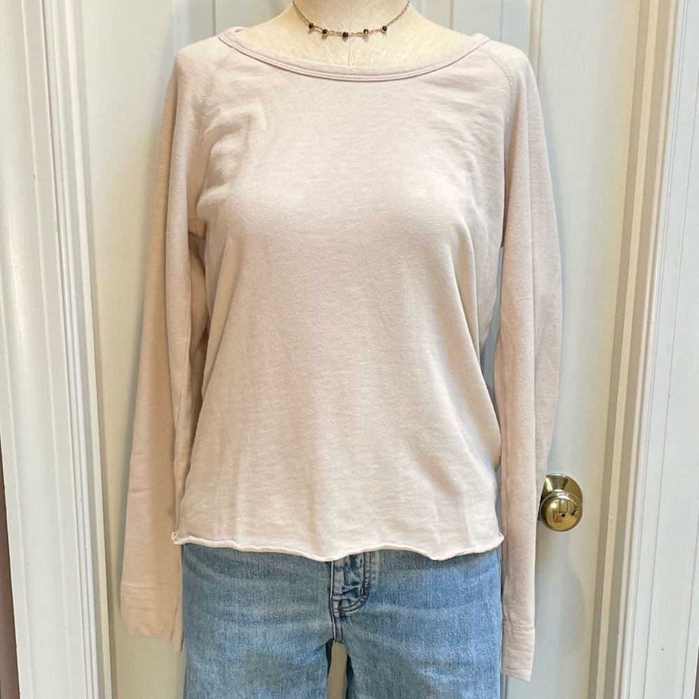 James Perse Women's Cream Long Sleeve Top